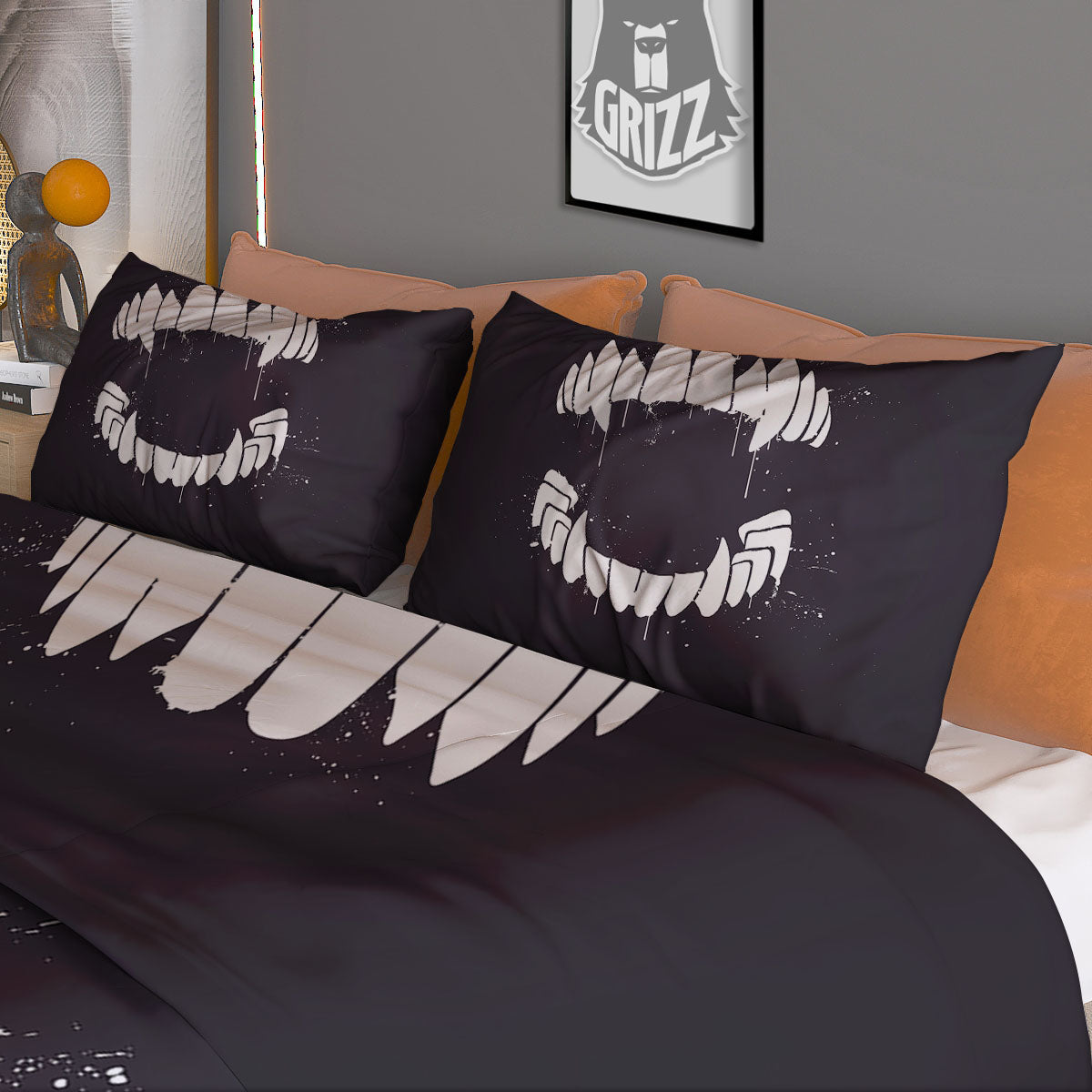 Dracula Fang Print Duvet Cover Bedding Set