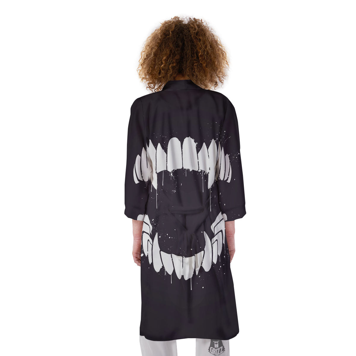 Dracula Fang Print Kimono-grizzshop