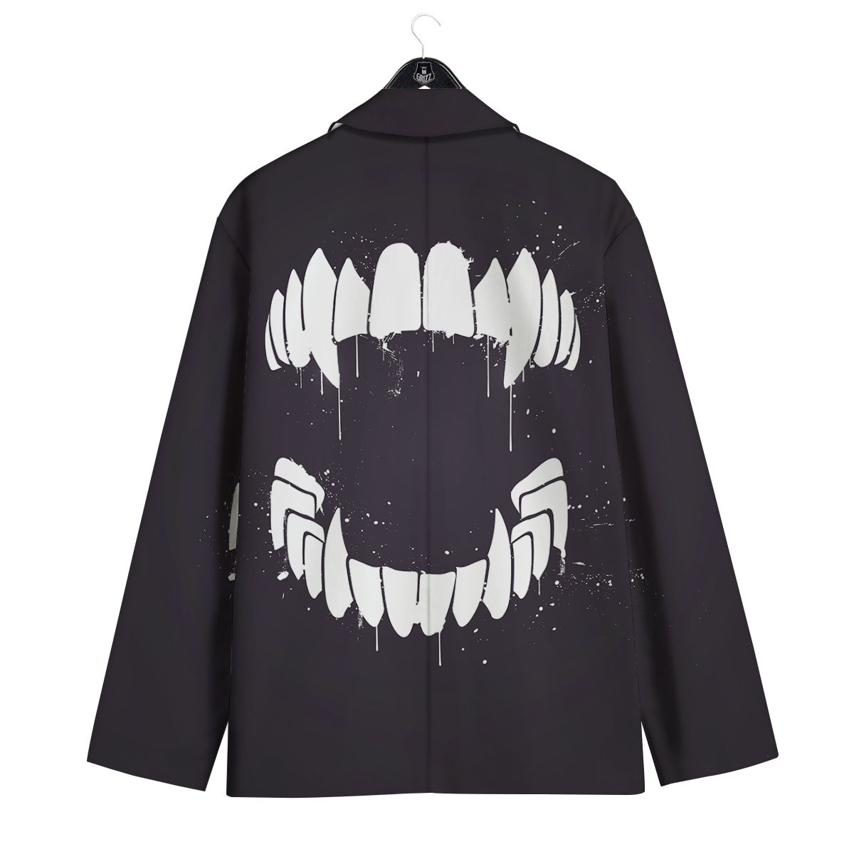 Dracula Fang Print Men's Sport Coat-grizzshop