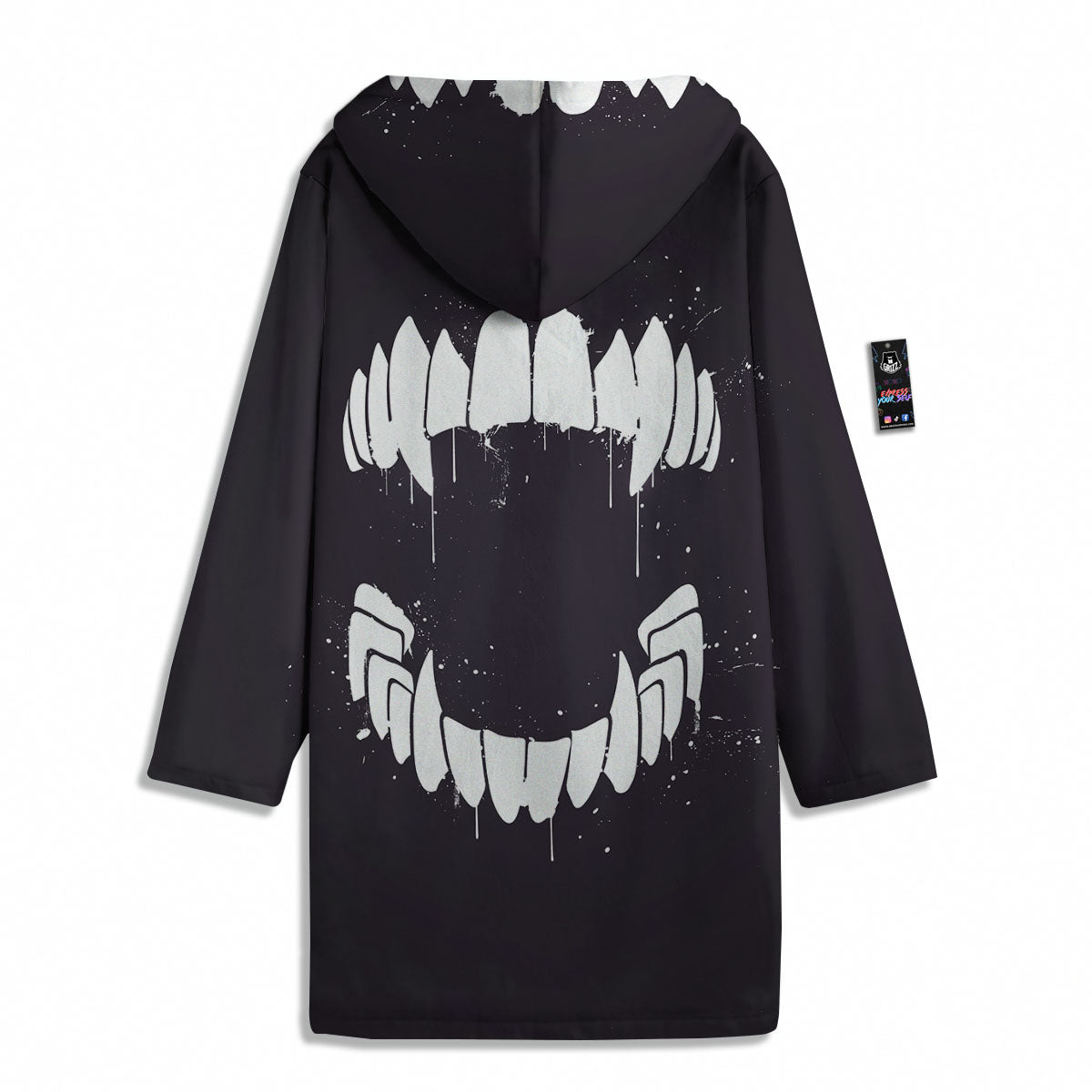 Dracula Fang Print Men's Windbreaker Jacket-grizzshop