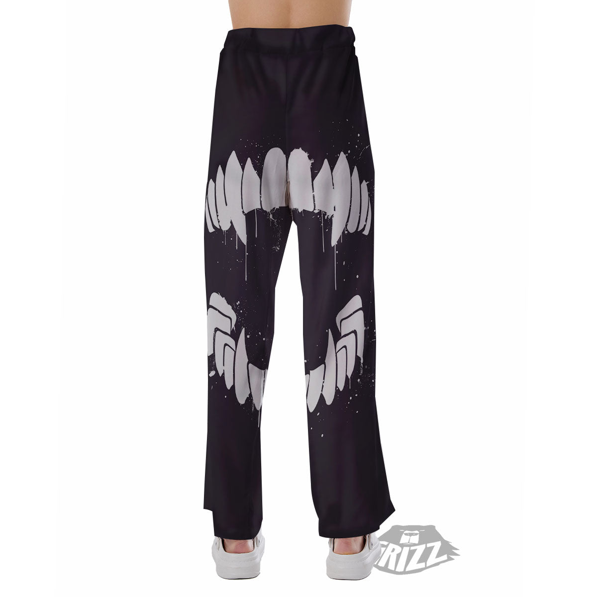 Dracula Fang Print Pajama Pants-grizzshop