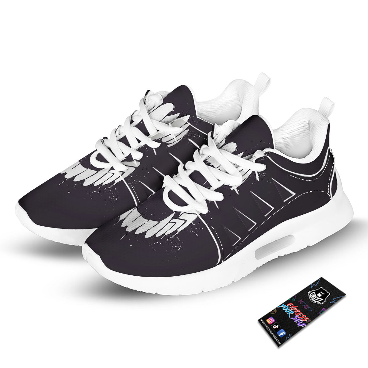 Dracula Fang Print Tennis Shoes-grizzshop
