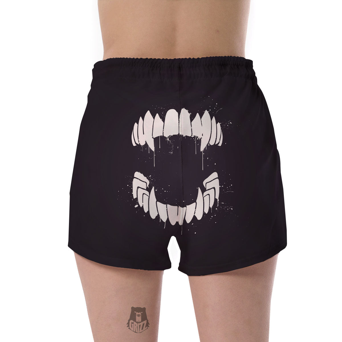 Dracula Fang Print Women's Shorts-grizzshop