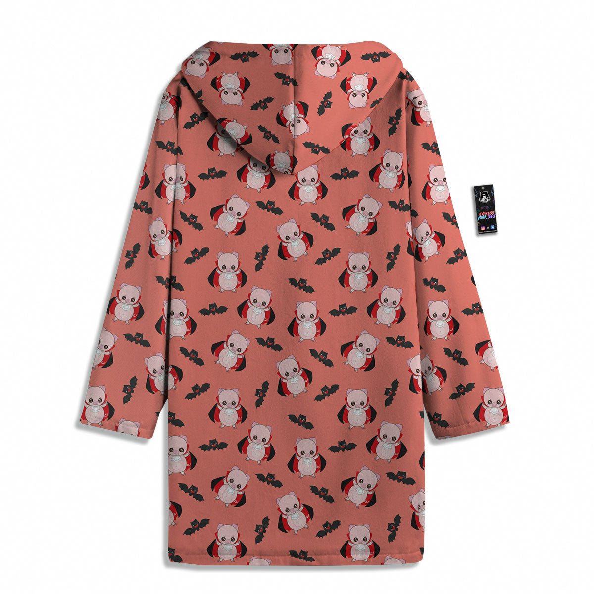Dracula Pig Print Pattern Men's Windbreaker Jacket-grizzshop
