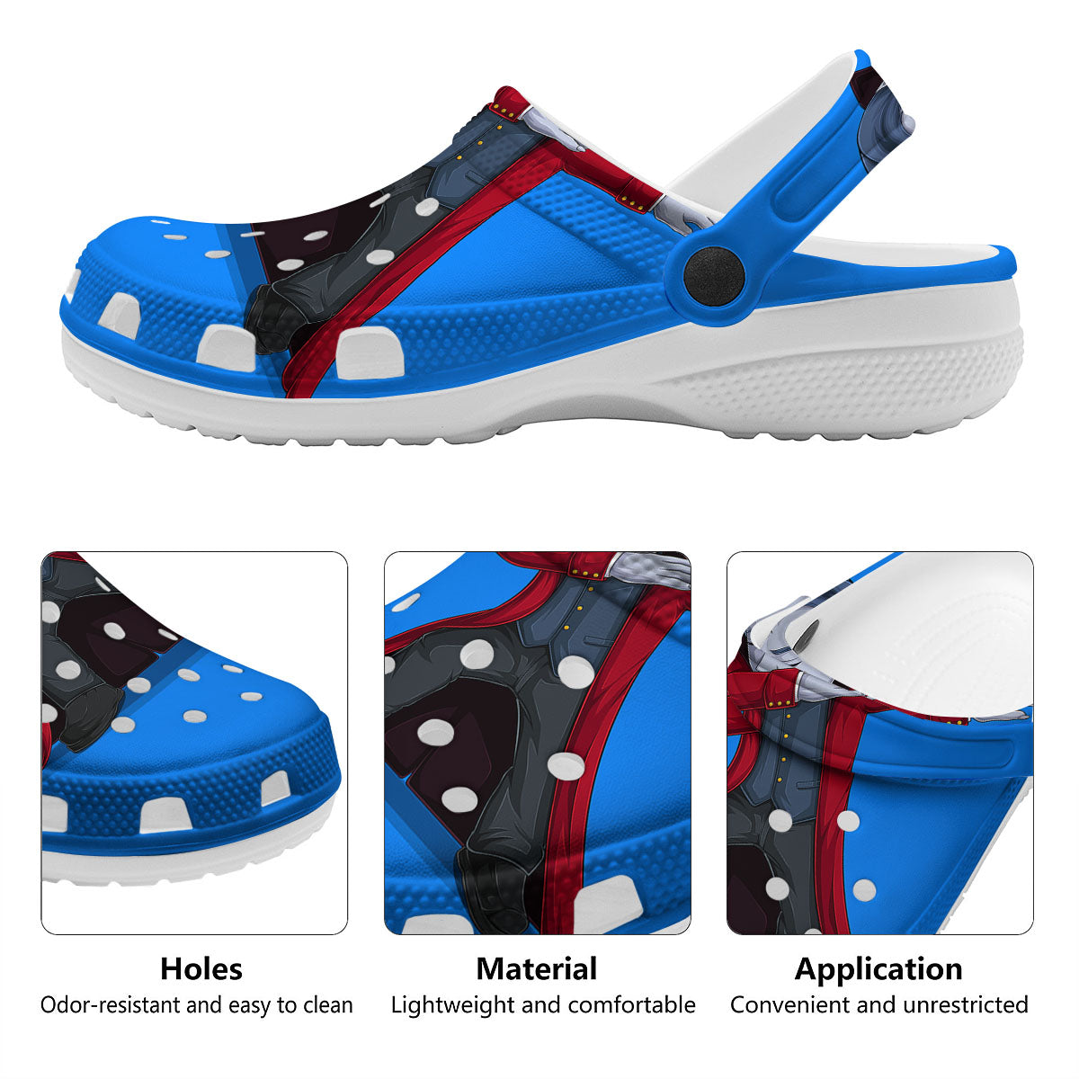 Dracula Vampire Dap Print Clog-grizzshop