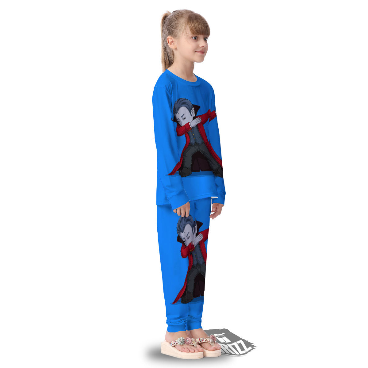 Dracula Vampire Dap Print Kid's Pajamas-grizzshop