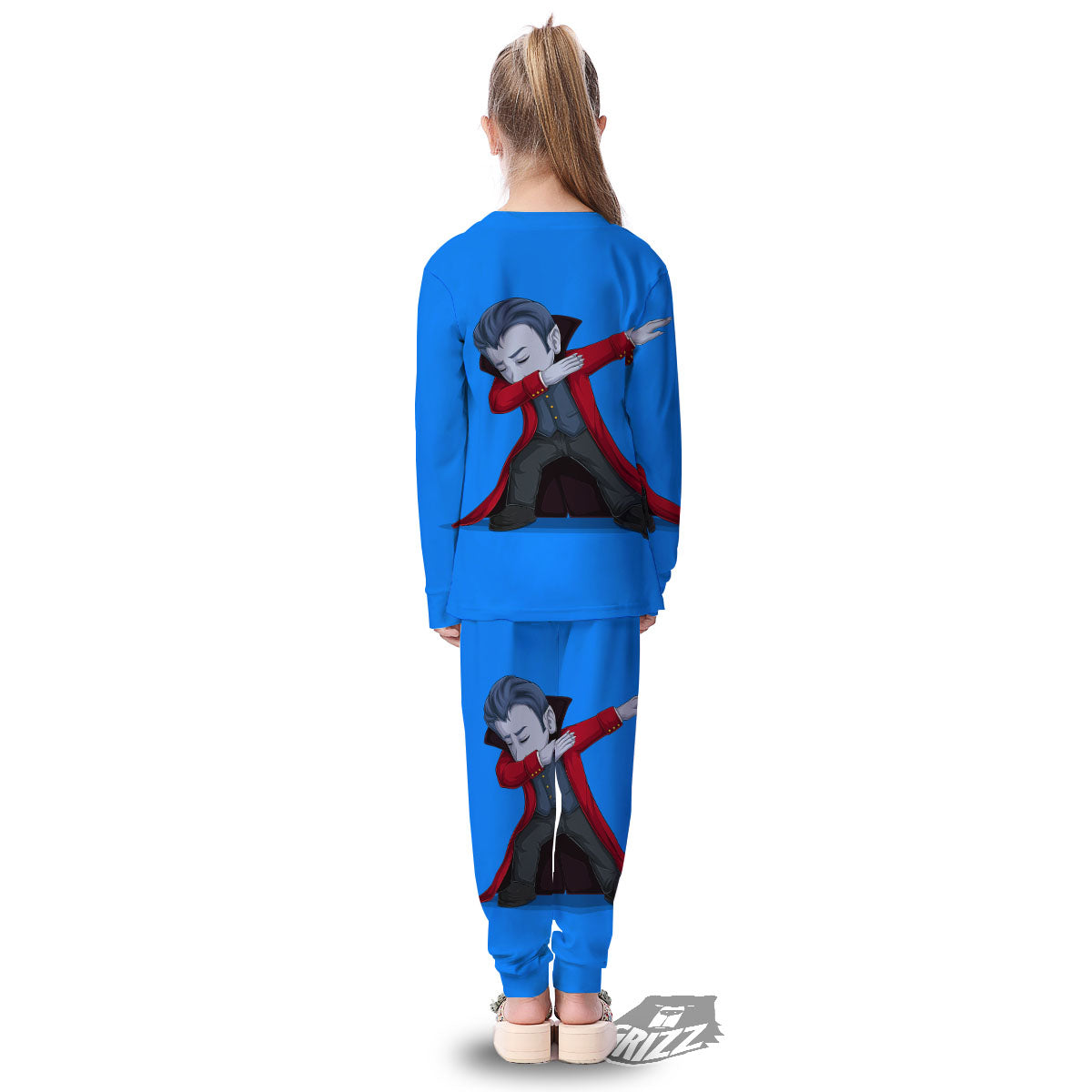 Dracula Vampire Dap Print Kid's Pajamas-grizzshop