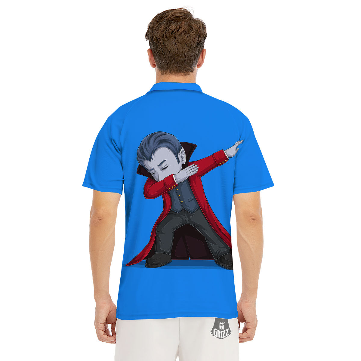 Dracula Vampire Dap Print Men's Golf Shirts-grizzshop