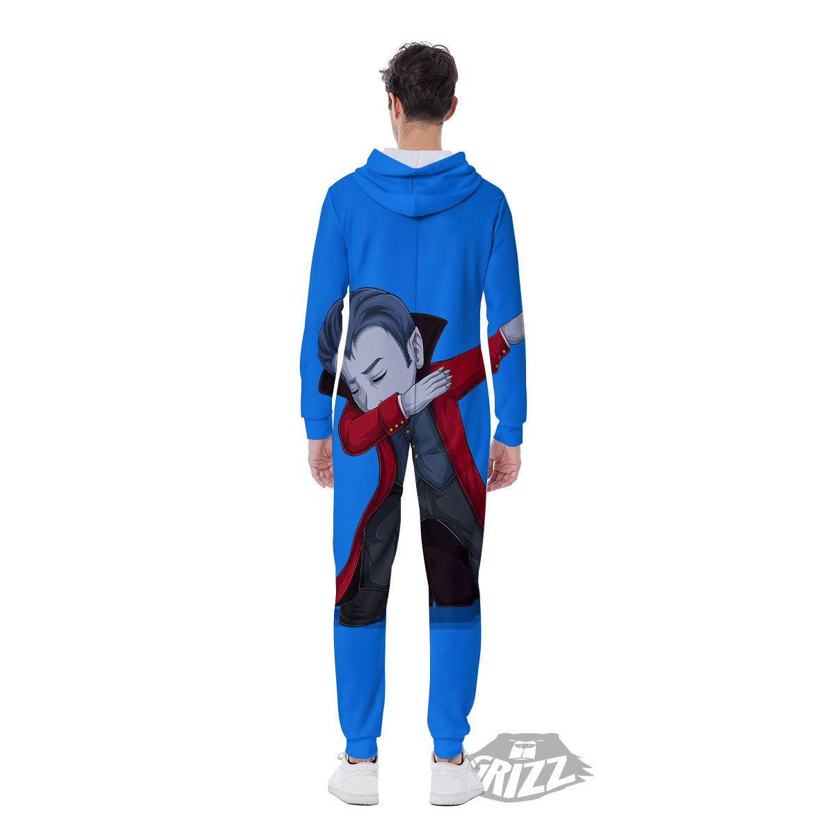 Dracula Vampire Dap Print Men's Jumpsuit-grizzshop