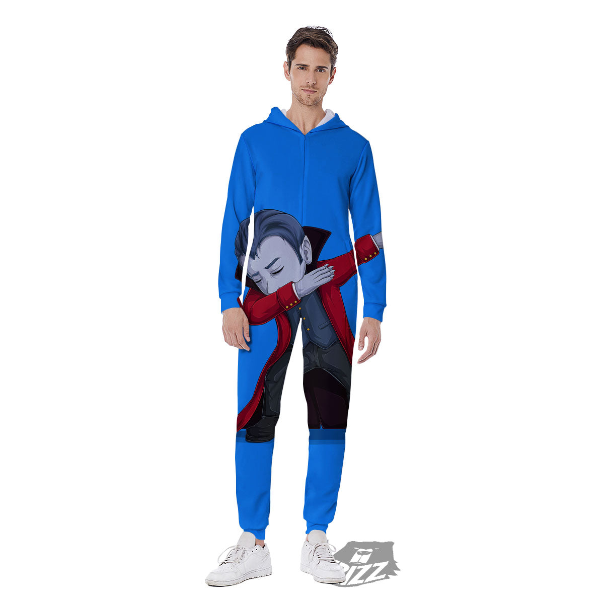 Dracula Vampire Dap Print Men's Jumpsuit-grizzshop