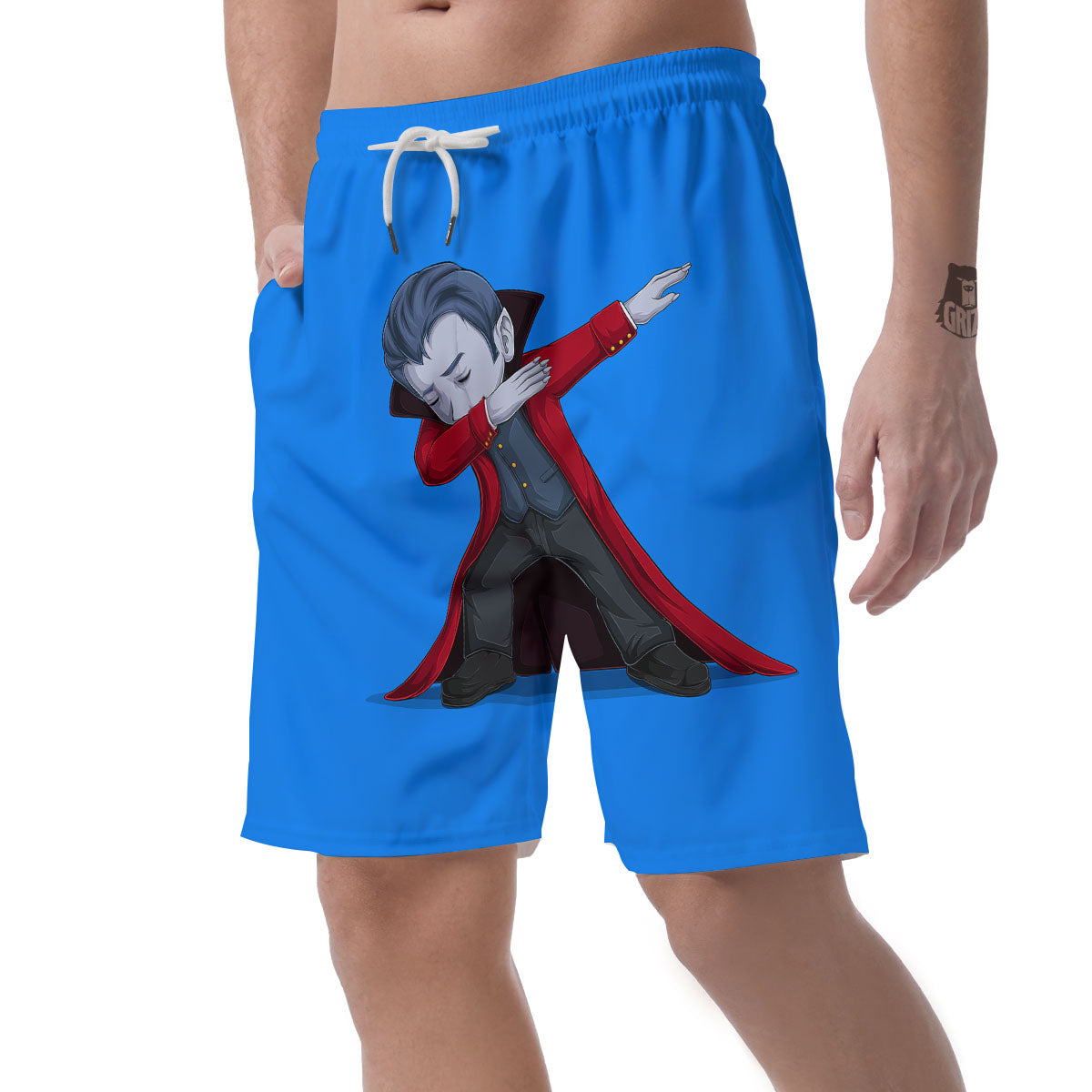 Dracula Vampire Dap Print Men's Shorts-grizzshop