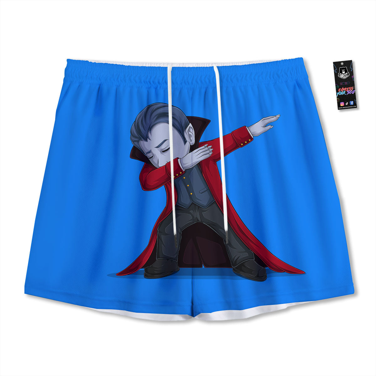 Flower Embroidery Orchid Print Pattern Mesh Shorts