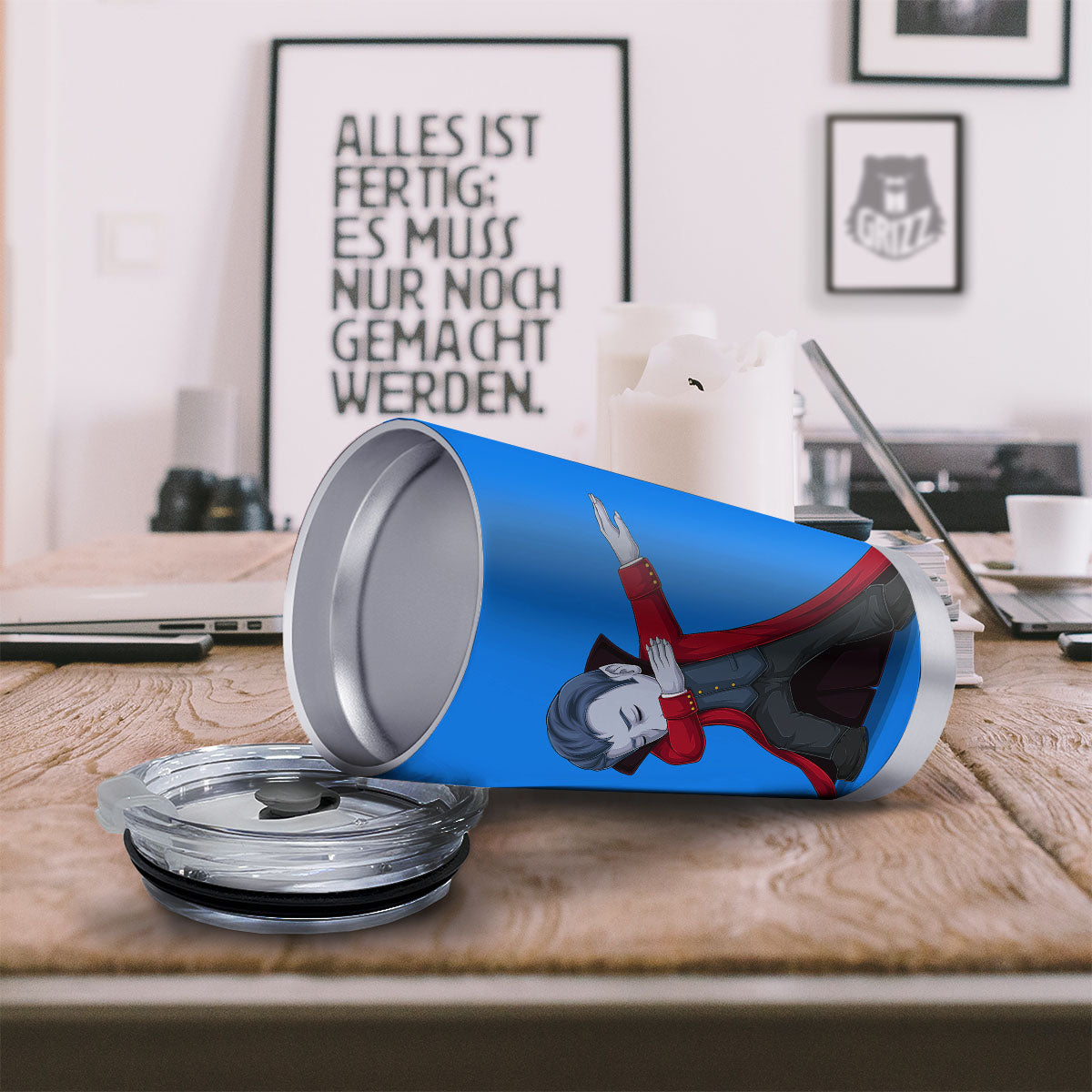 Dracula Vampire Dap Print Tumbler-grizzshop