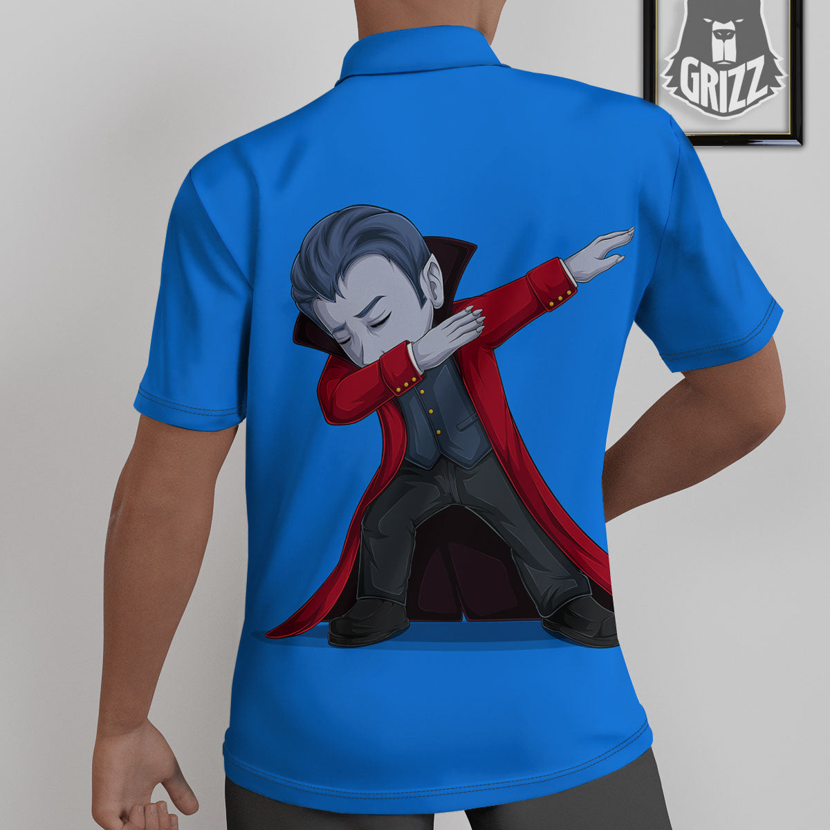 Dracula Vampire Dap Print Untucked Shirts-grizzshop