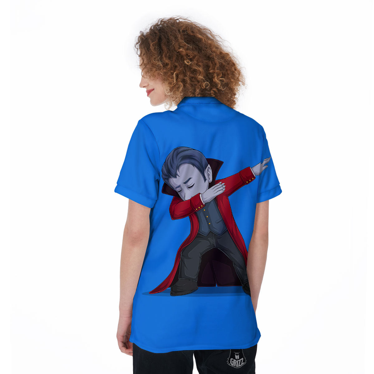 Dracula Vampire Dap Print Women's Golf Shirts-grizzshop