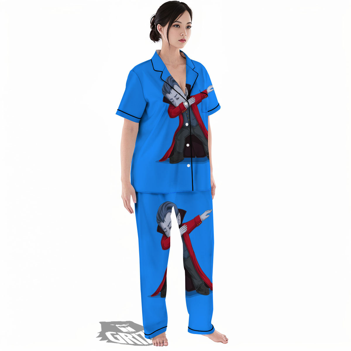 Dracula Vampire Dap Print Women's Pajamas Set-grizzshop