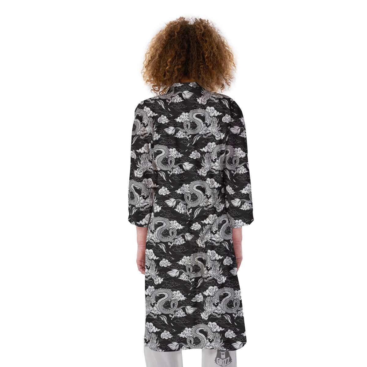 Dragon Eastern Print Pattern Kimono-grizzshop