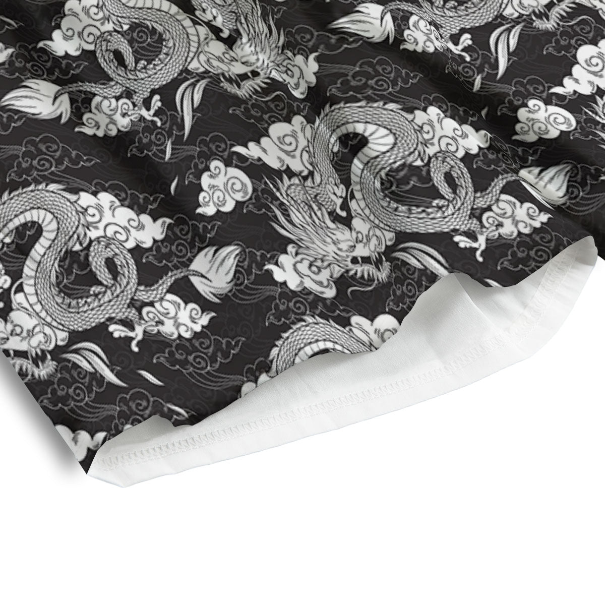 Dragon Eastern Print Pattern Men's Athletic Shorts-grizzshop