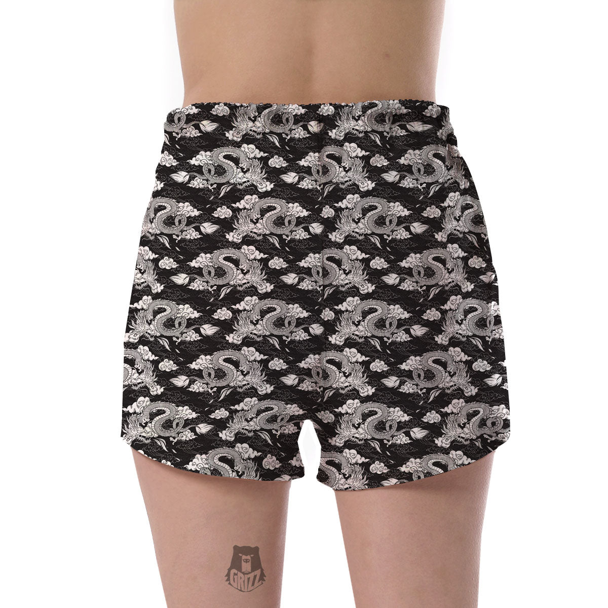 Dragon Eastern Print Pattern Women's Shorts-grizzshop