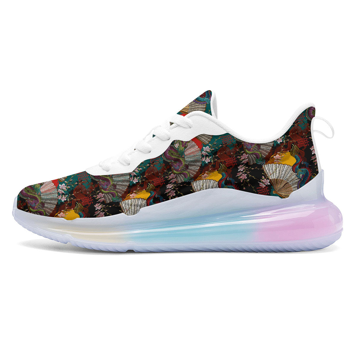 Dragon Embroidery Chinese Print Pattern Running Sneakers-grizzshop