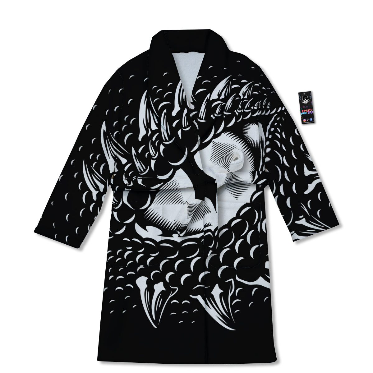 Dragon Eye Print Bathrobe-grizzshop