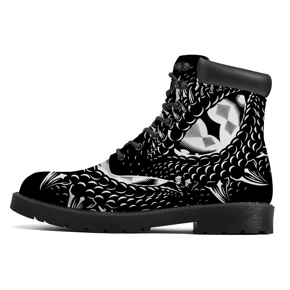 Dragon Eye Print Boots-grizzshop