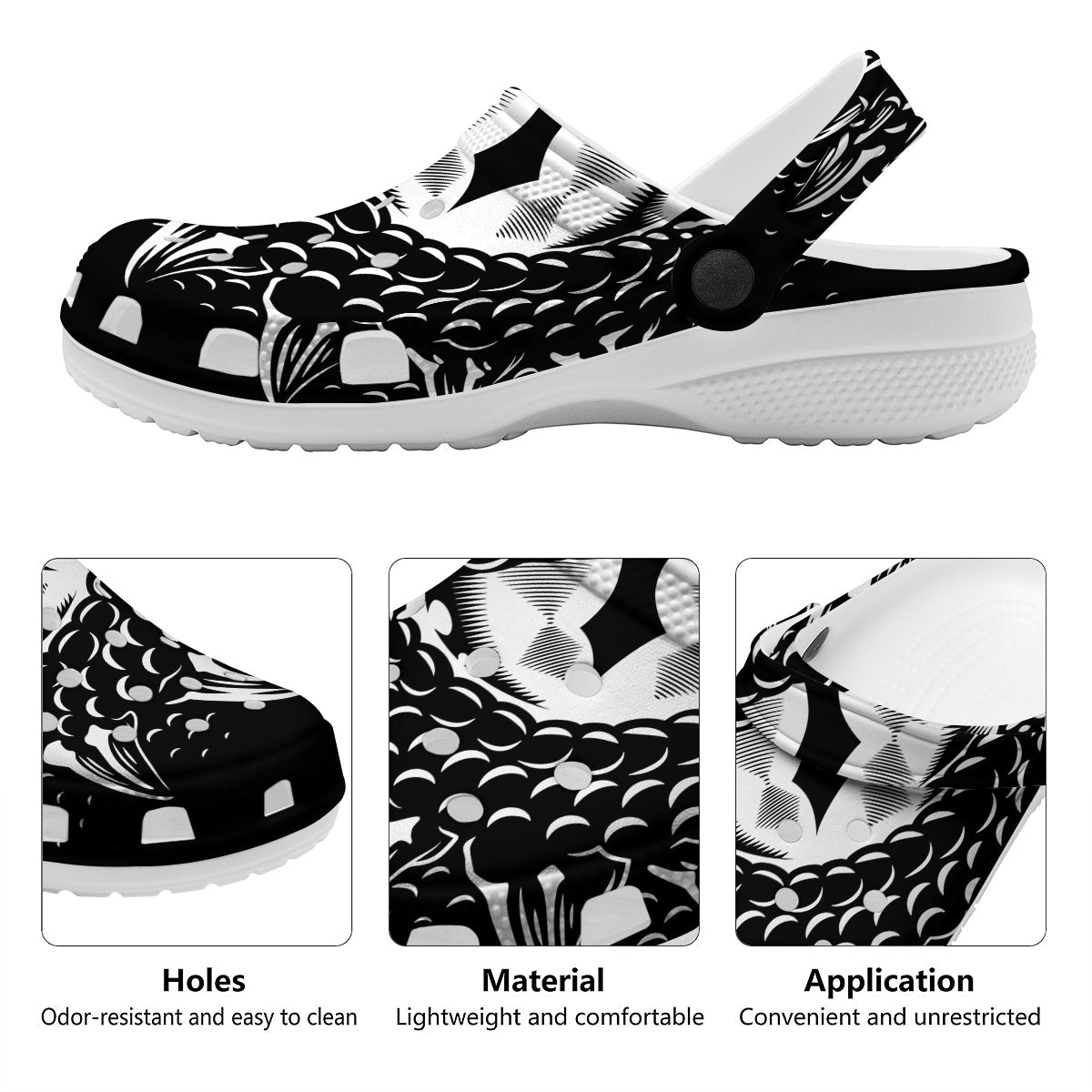 Dragon Eye Print Clog-grizzshop