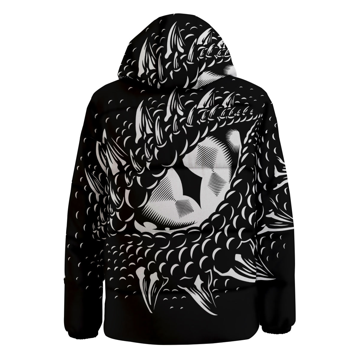 Dragon Eye Print Down Jacket-grizzshop