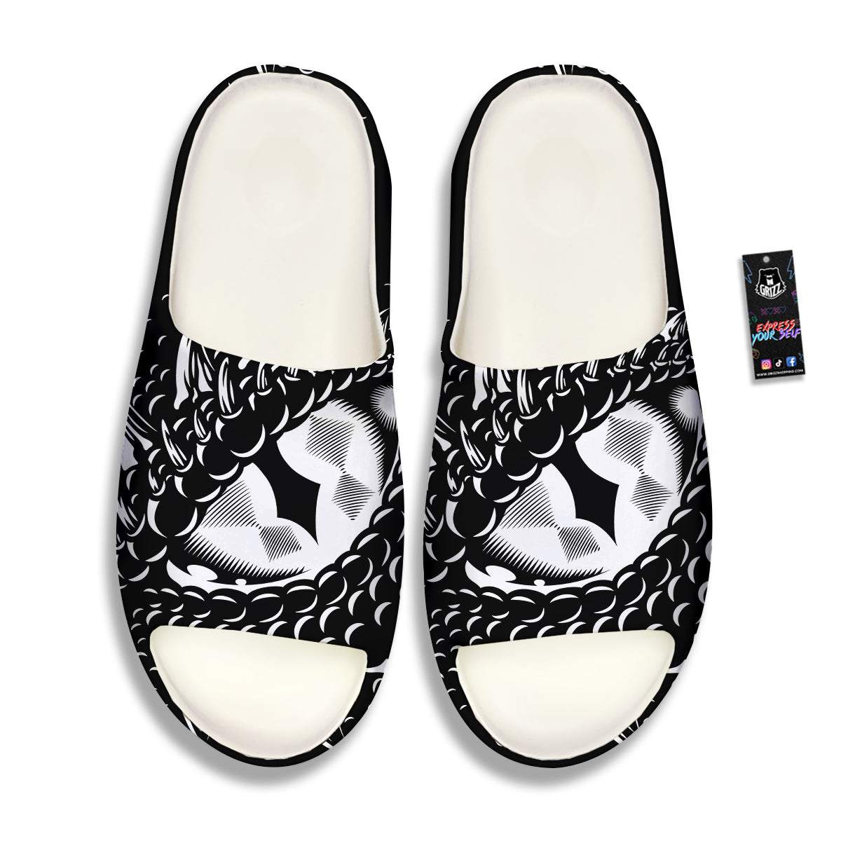 Dragon Eye Print Sandals-grizzshop