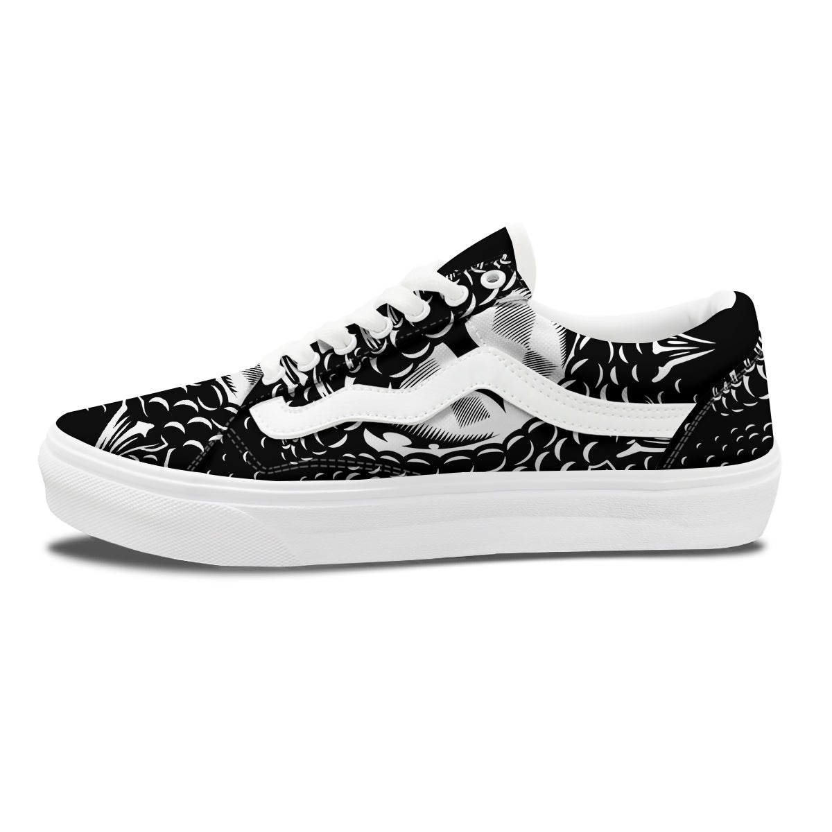 Dragon Eye Print Skate Shoes-grizzshop