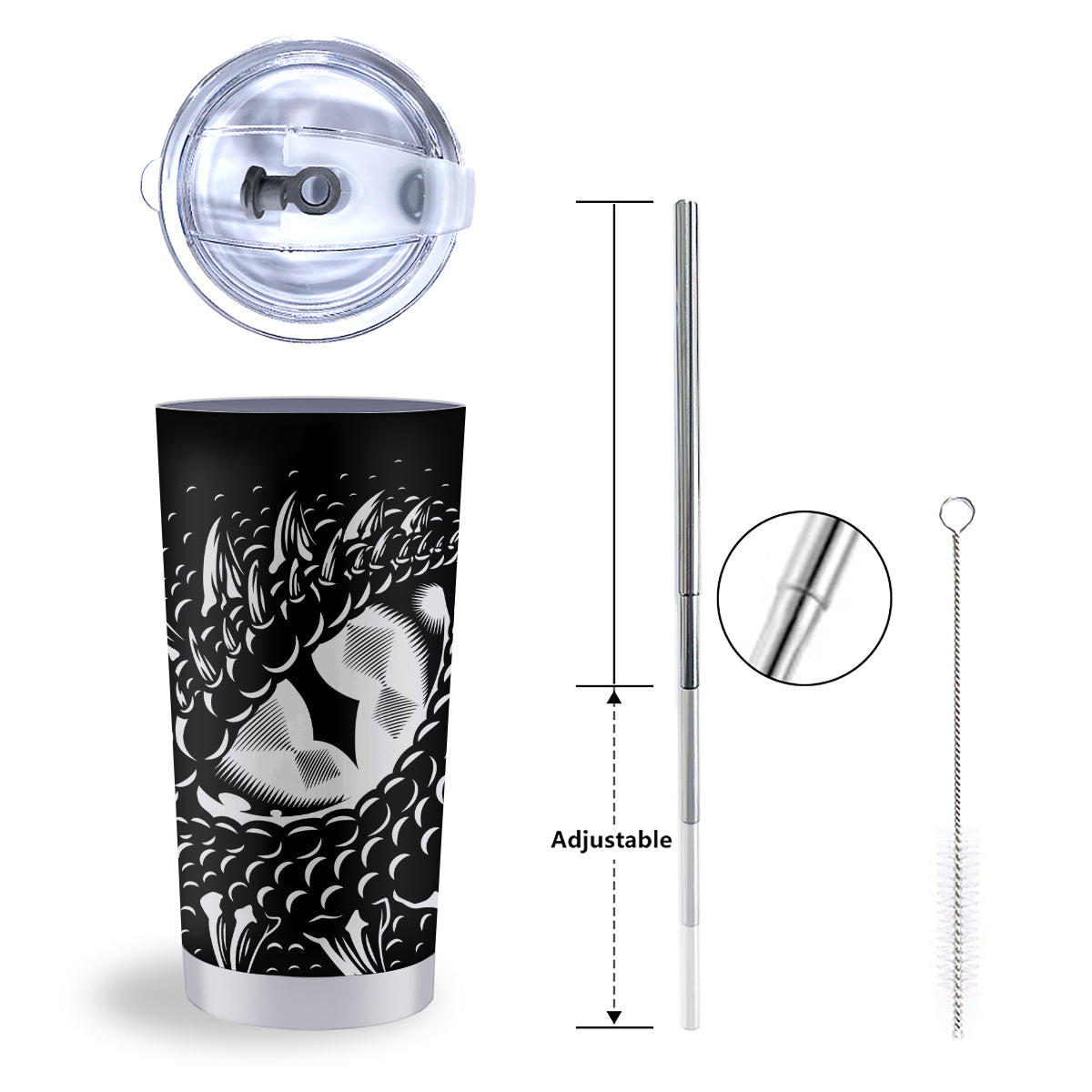 Dragon Eye Print Tumbler-grizzshop
