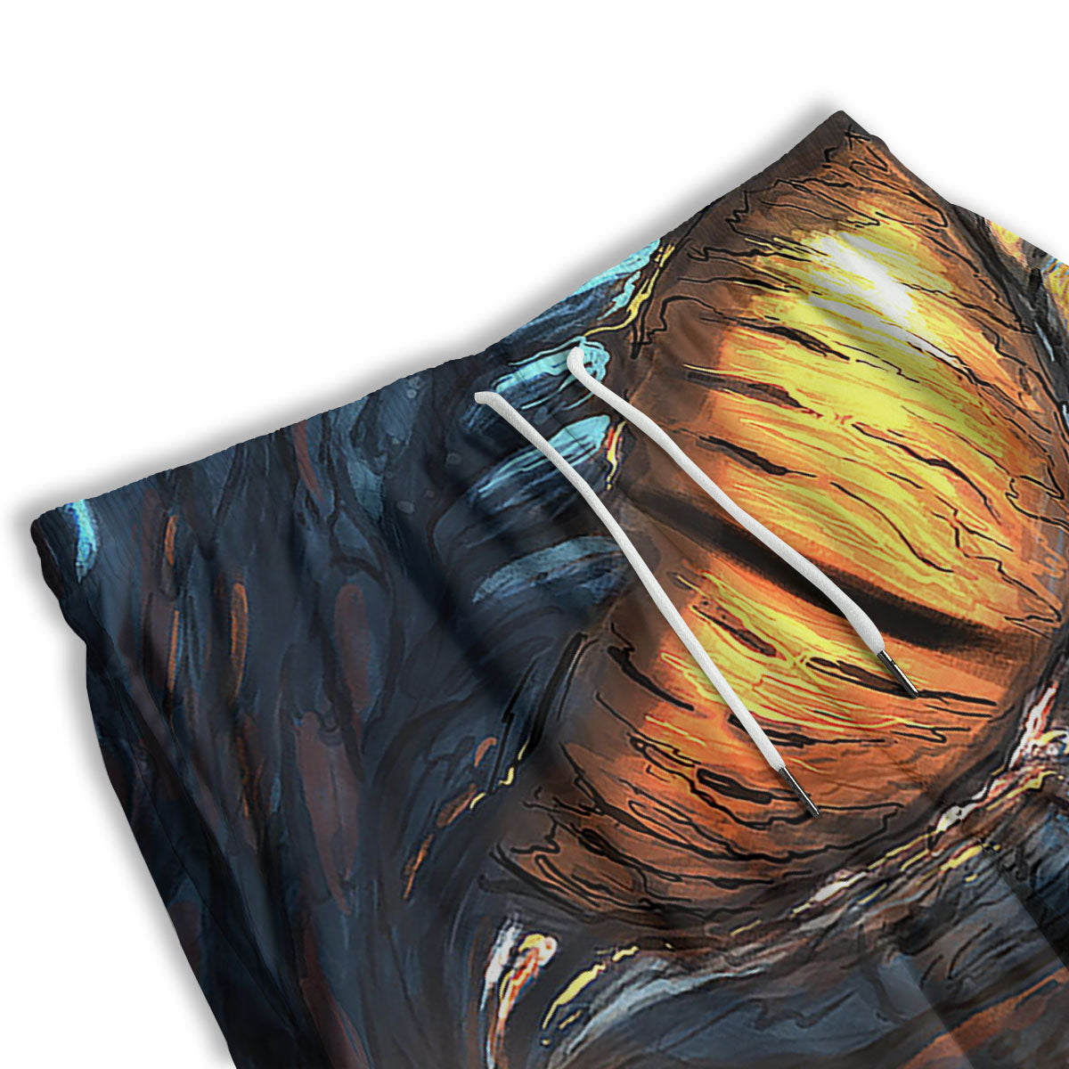 Dragon Eyes Watercolor Print Men's Athletic Shorts