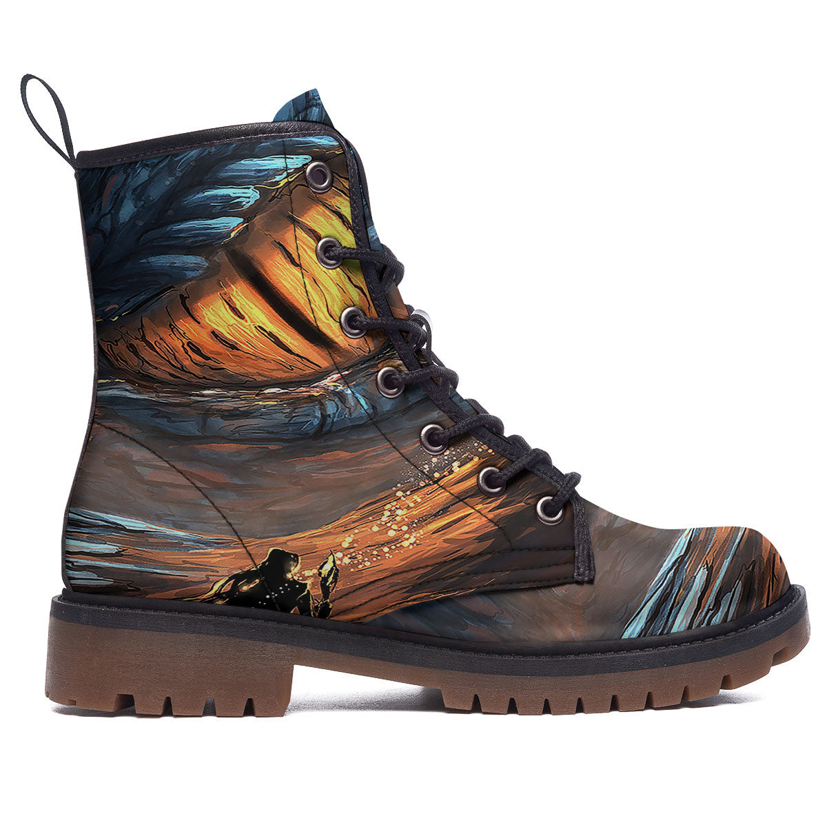 Dragon Eyes Watercolor Print Work Boots-grizzshop