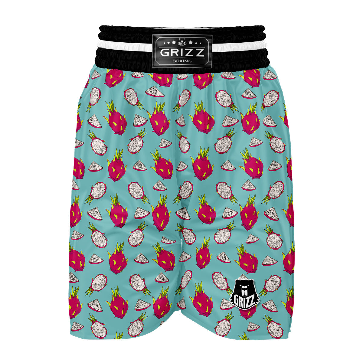 Dragon Fruit Blue Print Pattern Boxing Shorts-grizzshop