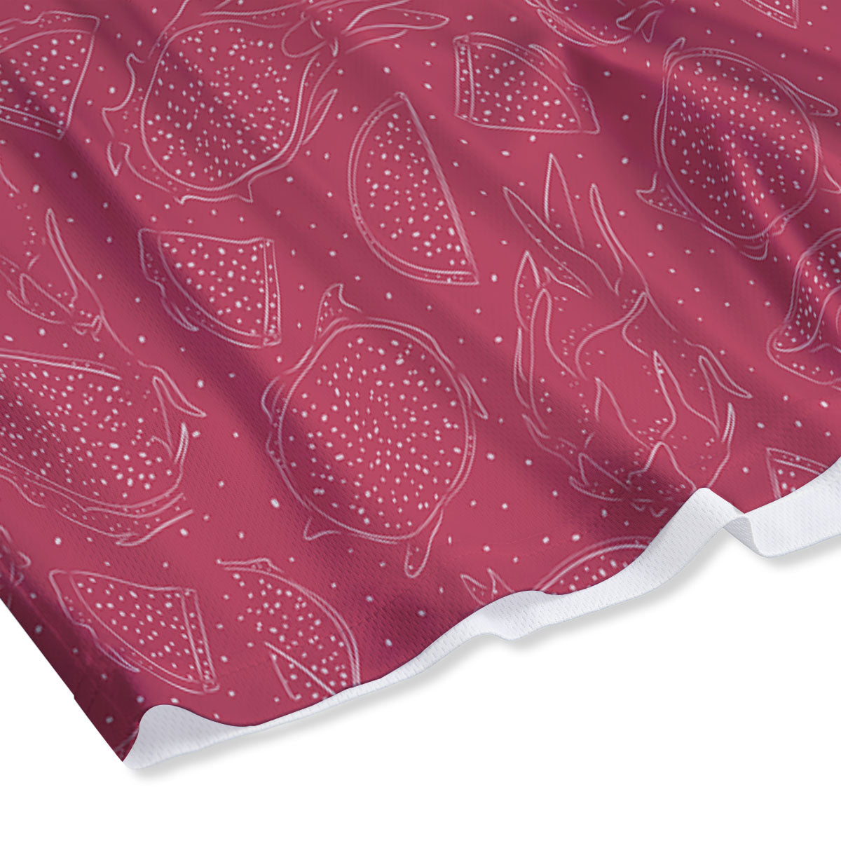 Dragon Fruit Hand Drawn Print Pattern Mesh Shorts