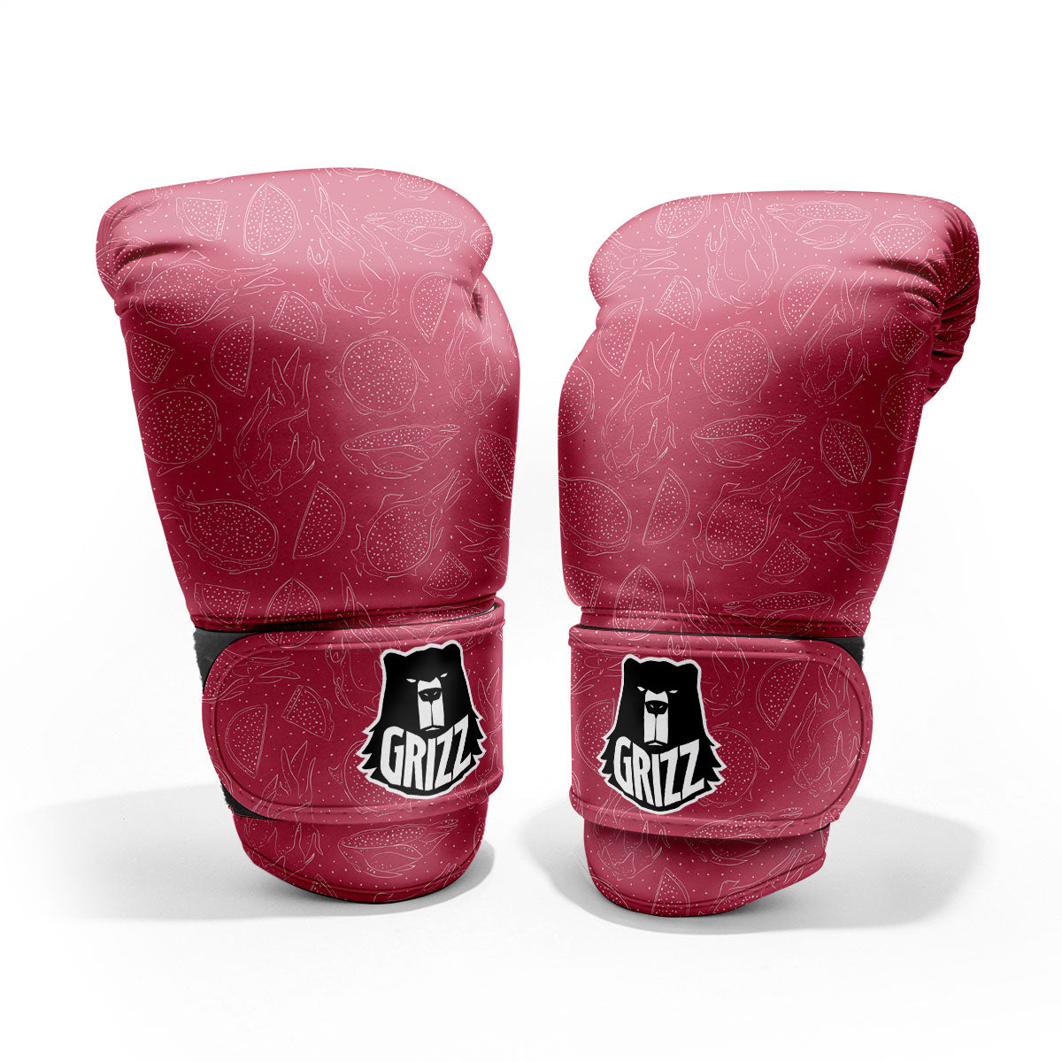 Dragon Fruit Hand Drawn Print Pattern Pro Boxing Glove