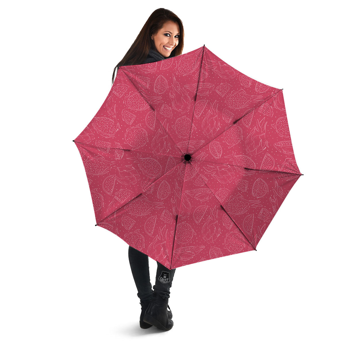 Dragon Fruit Hand Drawn Print Pattern Umbrella-grizzshop