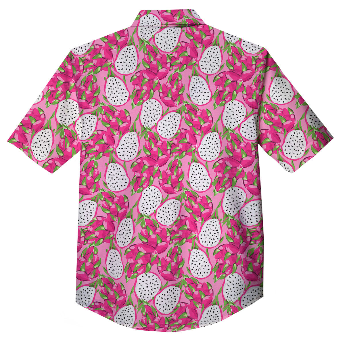 Dragon Fruit Print Pattern Button Up Shirt-grizzshop
