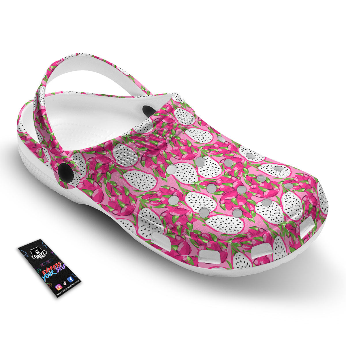 Dragon Fruit Print Pattern Clog-grizzshop