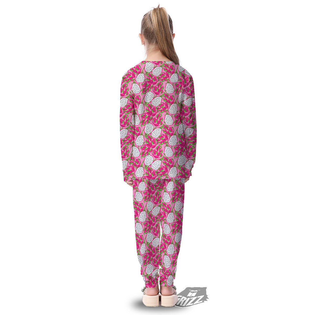 Dragon Fruit Print Pattern Kid's Pajamas-grizzshop