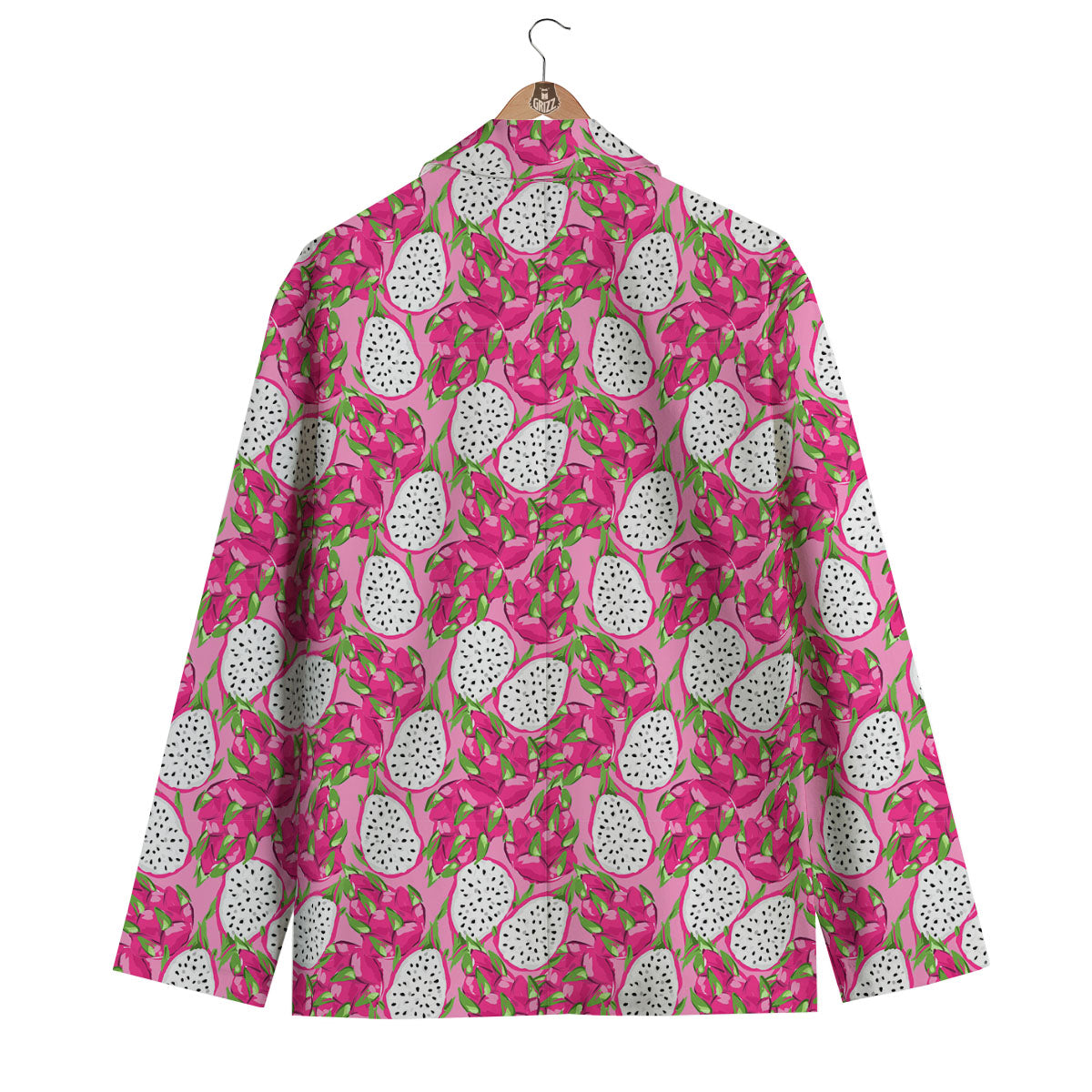 Dragon Fruit Print Pattern Men's Blazer-grizzshop