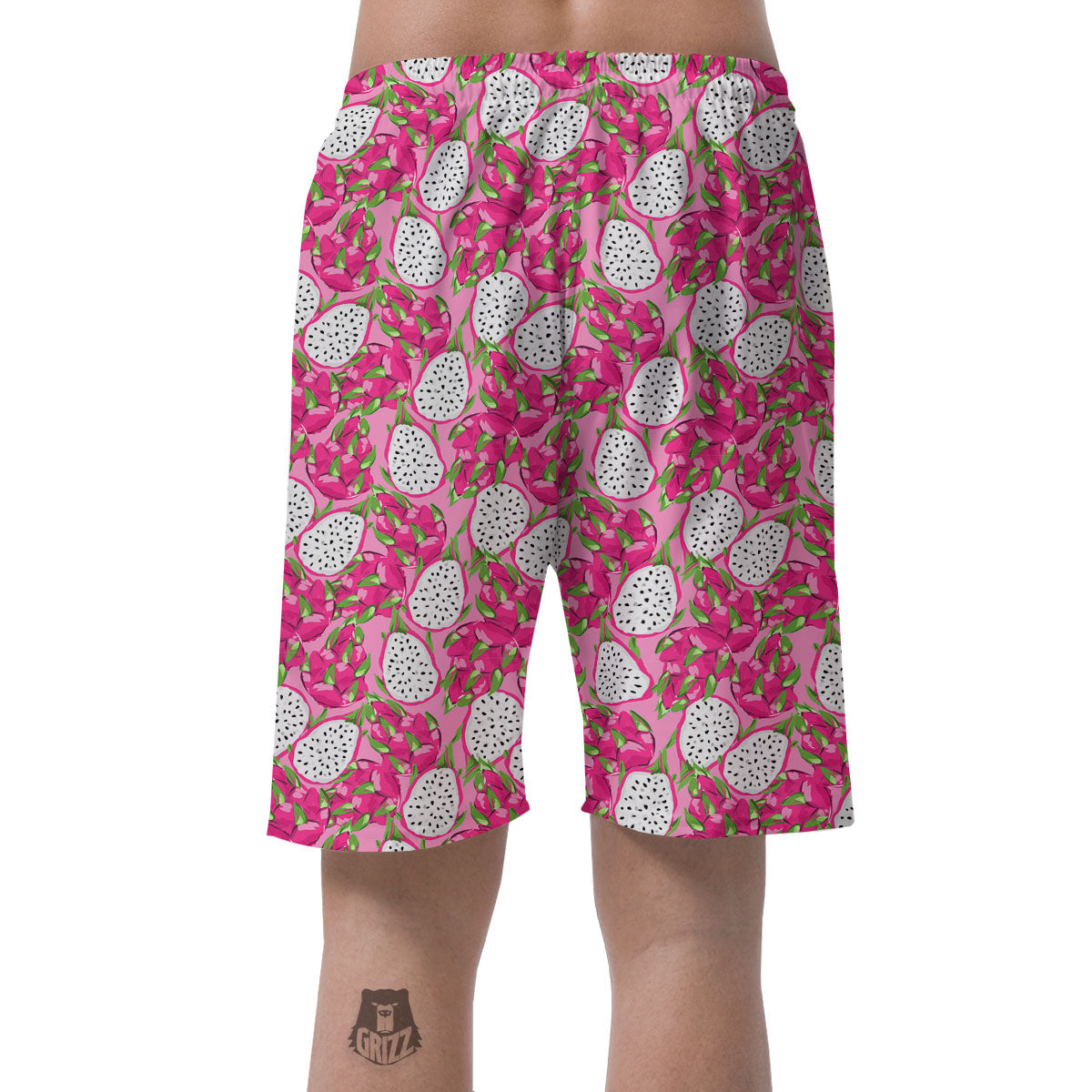 Dragon Fruit Print Pattern Men's Shorts-grizzshop