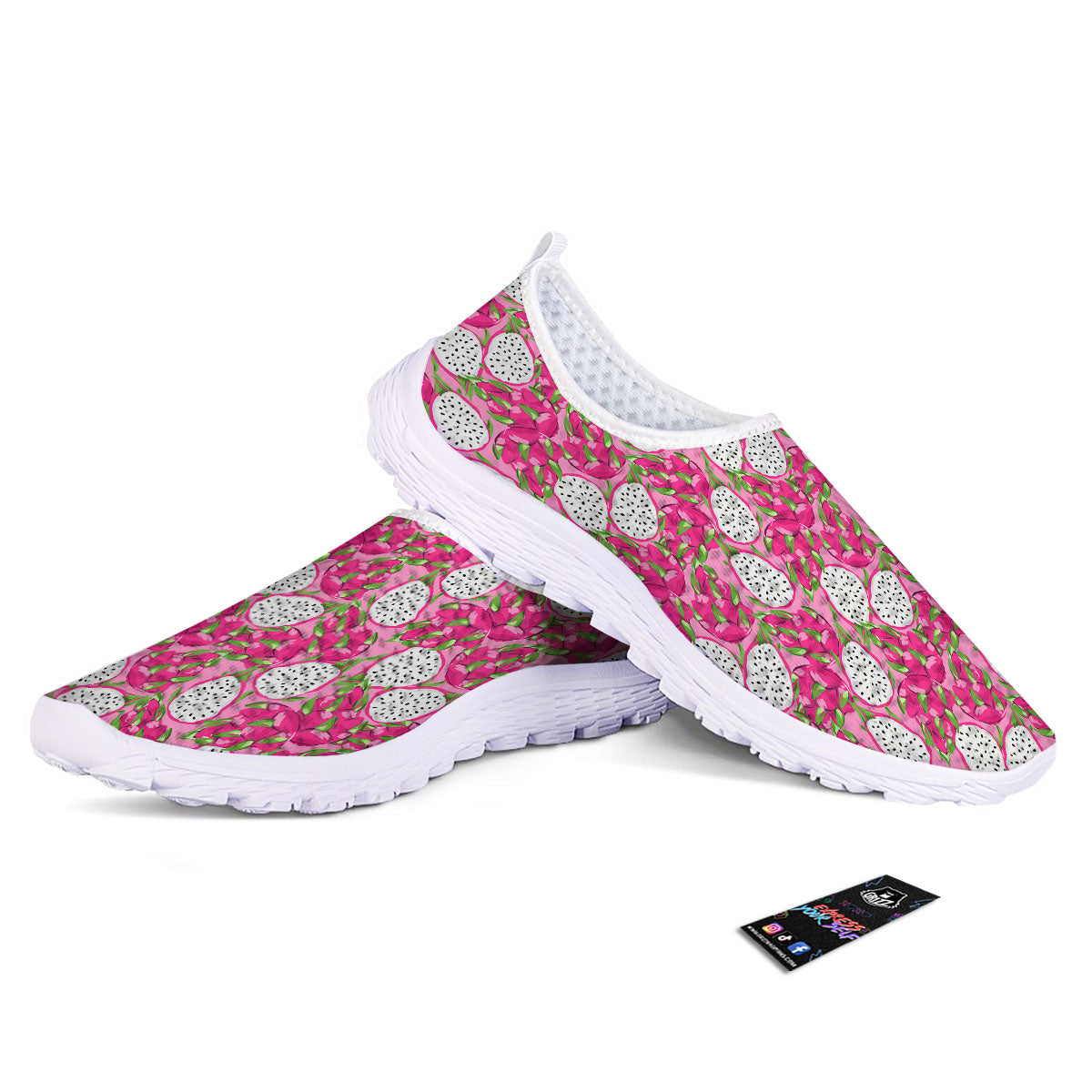 Dragon Fruit Print Pattern Nurse Shoes-grizzshop