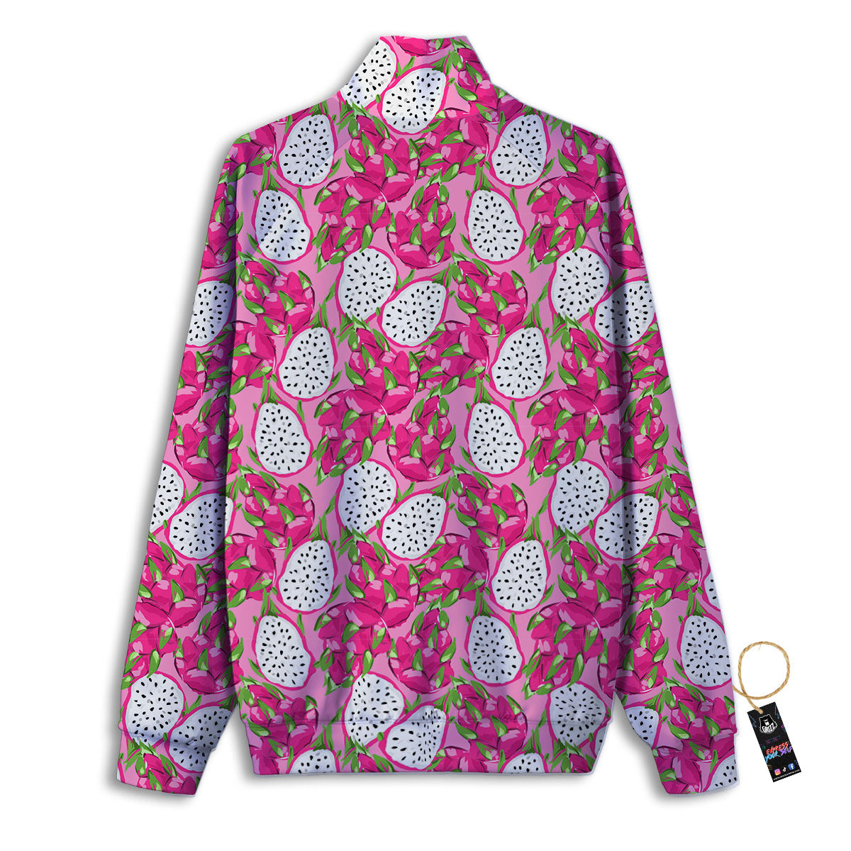 Dragon Fruit Print Pattern Track Jacket-grizzshop