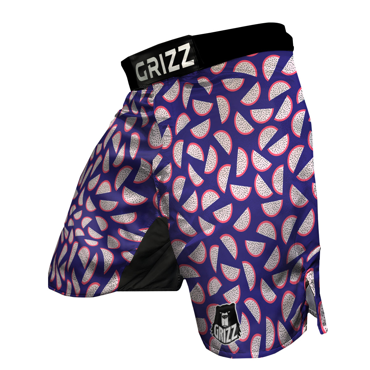Dragon Fruit Sliced Print Pattern MMA Shorts-grizzshop