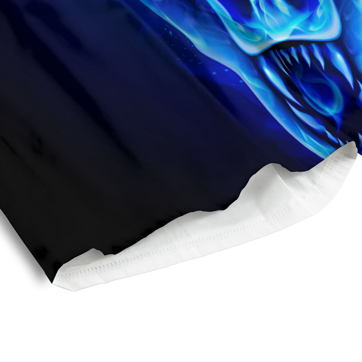 Dragon Head in Blue Flame Print Men's Athletic Shorts