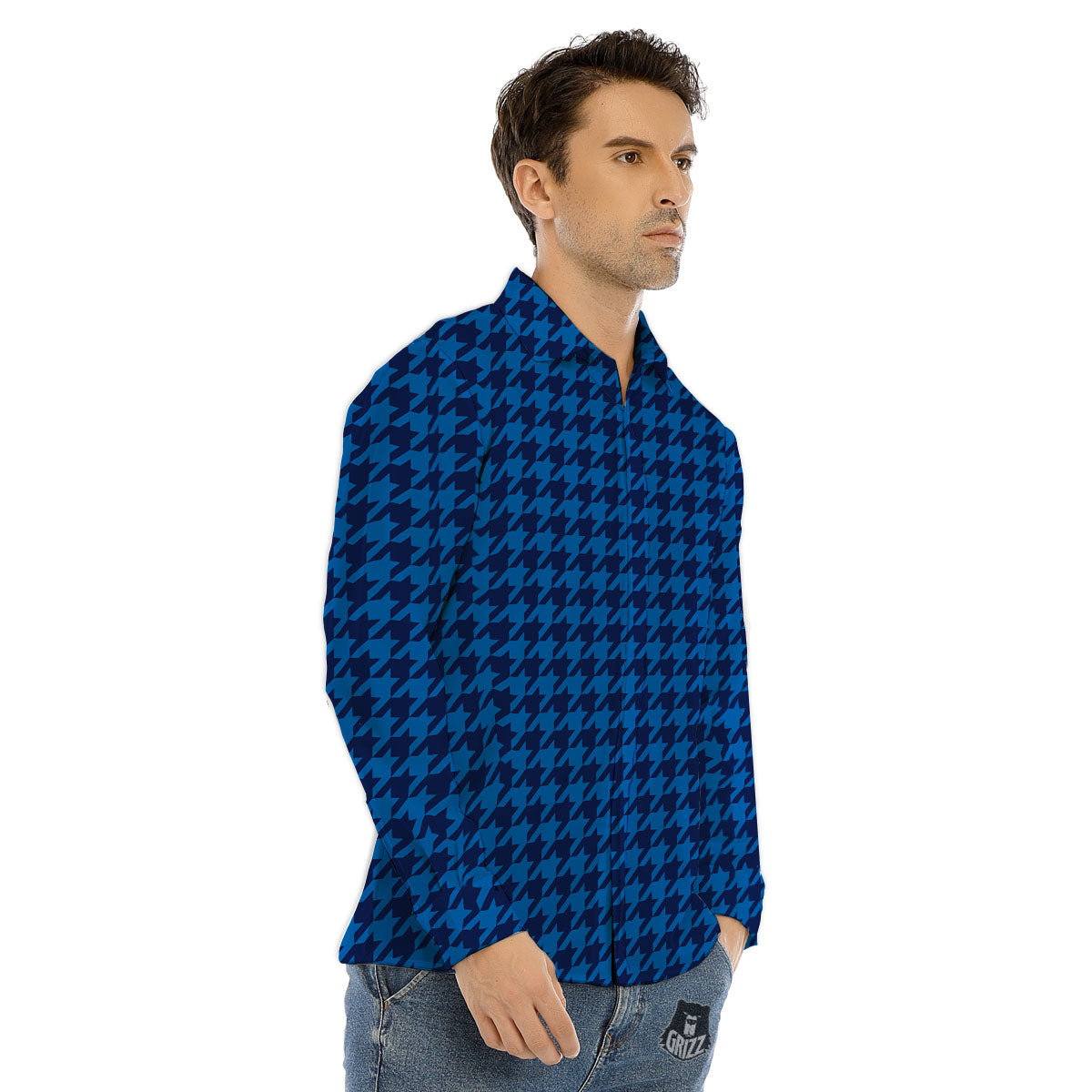 Dragon Red Eye Fire Print Men's Dress Shirts-grizzshop