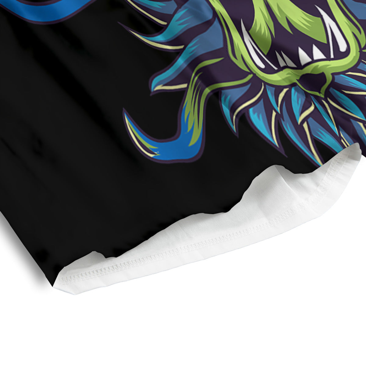 Dragon Tattoo Blue Japanese Print Men's Athletic Shorts