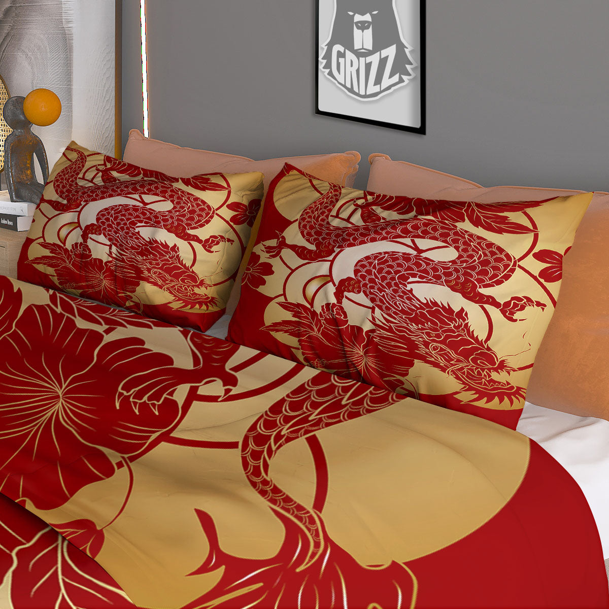 Decorations Christmas Vintage Print Pattern Duvet Cover Bedding Set