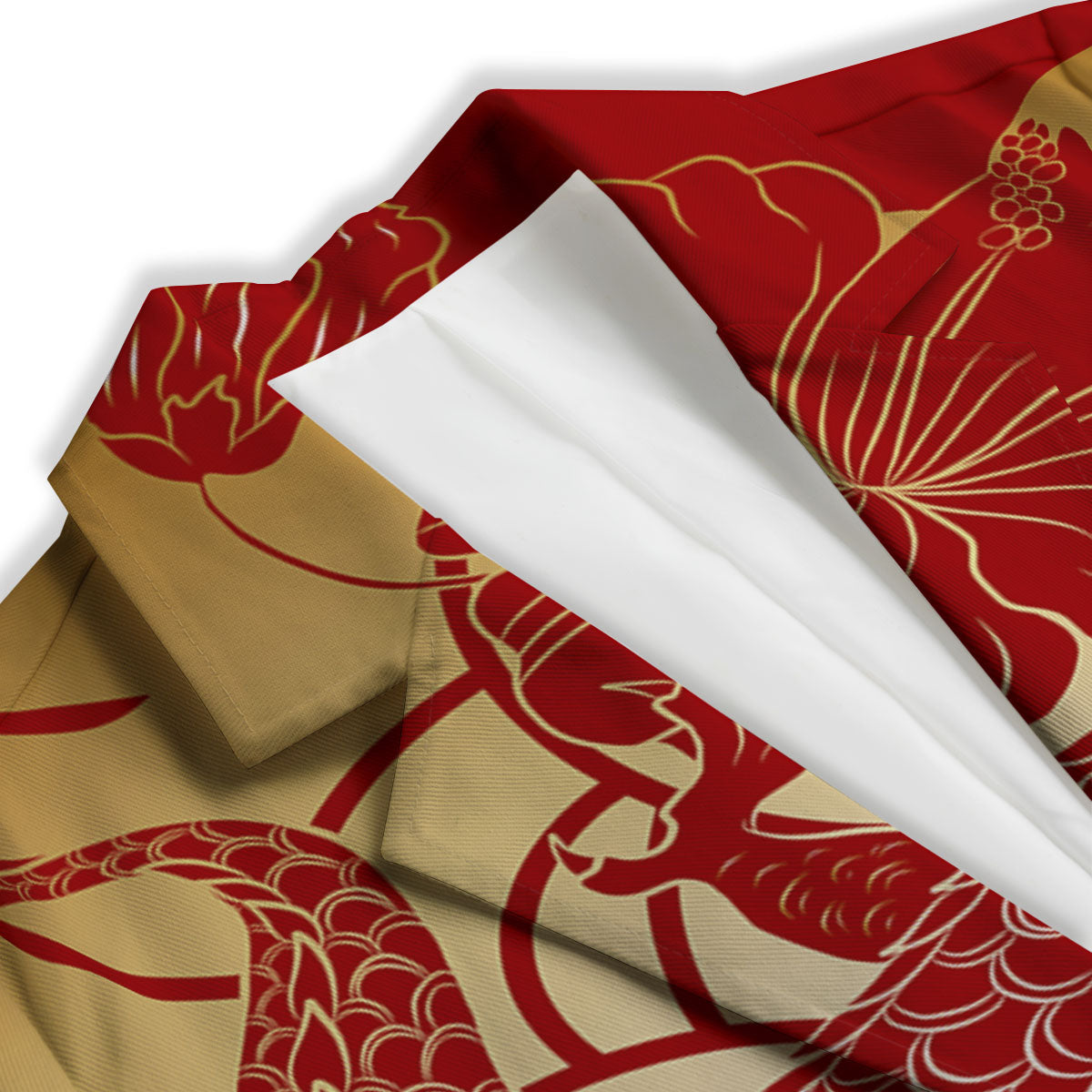 Dragon Tattoo Red Japanese Print Women's Blazer-grizzshop